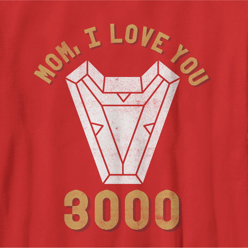 Boy's Marvel Mom I Love You 3000 Iron Man Arc Reactor T-Shirt