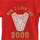 Girl's Marvel Mom I Love You 3000 Iron Man Arc Reactor T-Shirt