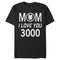 Men's Marvel Mom I Love You 300 Iron Man Badge T-Shirt