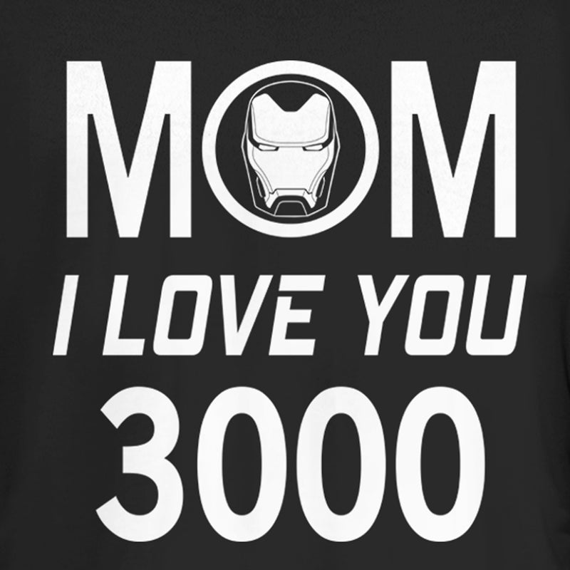 Junior's Marvel Mom I Love You 300 Iron Man Badge T-Shirt