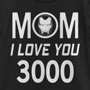 Girl's Marvel Mom I Love You 300 Iron Man Badge T-Shirt