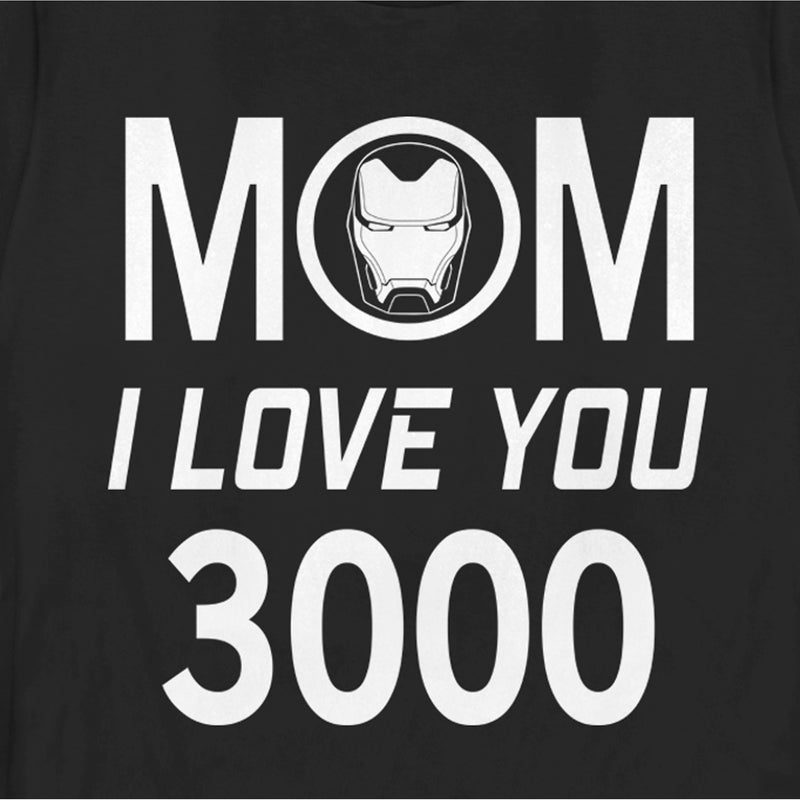 Women's Marvel Mom I Love You 300 Iron Man Badge T-Shirt