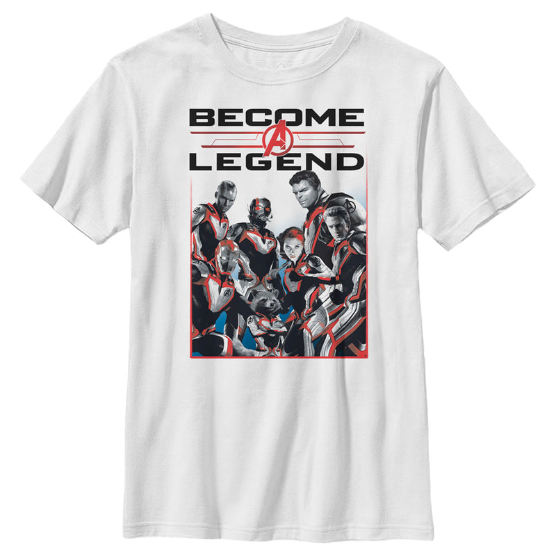 Boy's Marvel Avengers: Endgame Become a Legend Poster T-Shirt