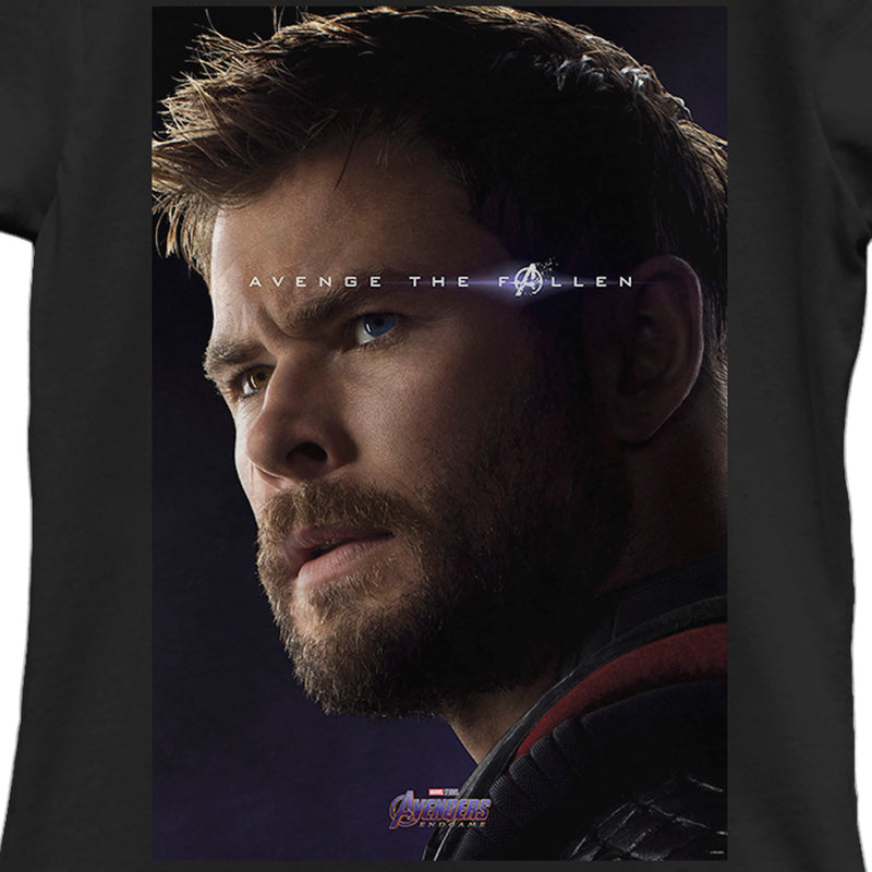 Girl's Marvel Avengers: Endgame Thor Avenge the Fallen T-Shirt