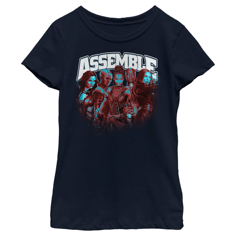 Girl's Marvel Avengers: Endgame Assemble Heroes T-Shirt