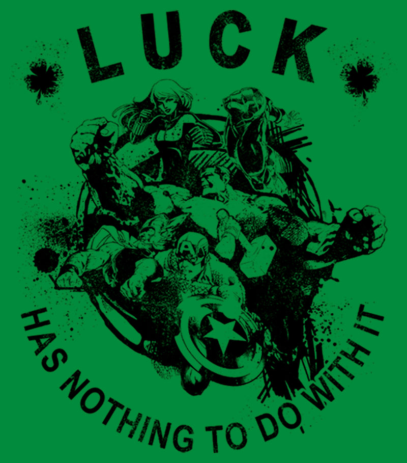 Men's Marvel Avengers St. Patrick's Day Luck has Nothing to Do With It T-Shirt