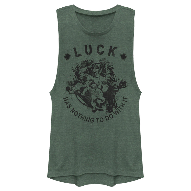 Junior's Marvel Avengers St. Patrick's Day Luck has Nothing to Do With It Festival Muscle Tee