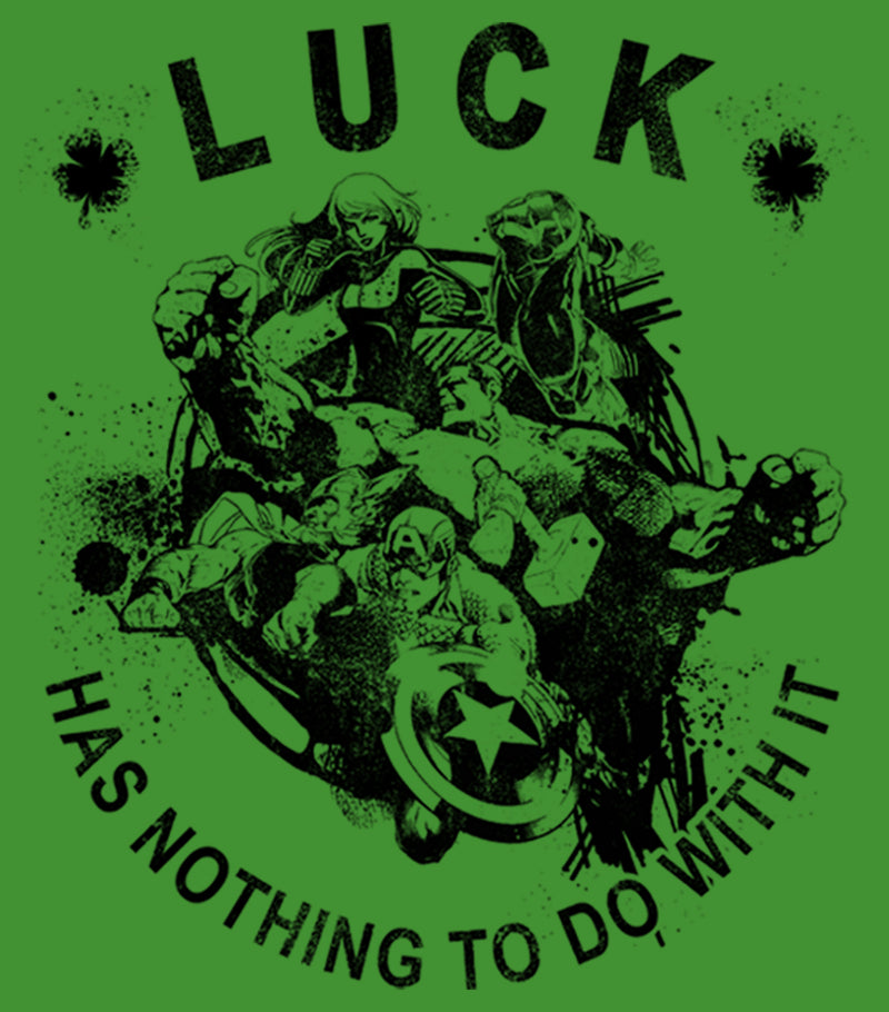 Boy's Marvel Avengers St. Patrick's Day Luck has Nothing to Do With It T-Shirt