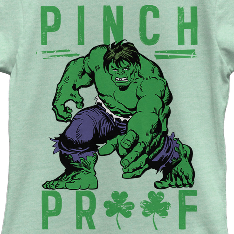 Girl's Marvel St. Patrick's Day Hulk Pinch Proof T-Shirt