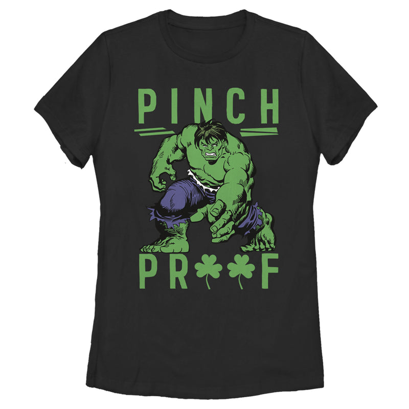 Women's Marvel St. Patrick's Day Pinch Proof Clover Hulk T-Shirt