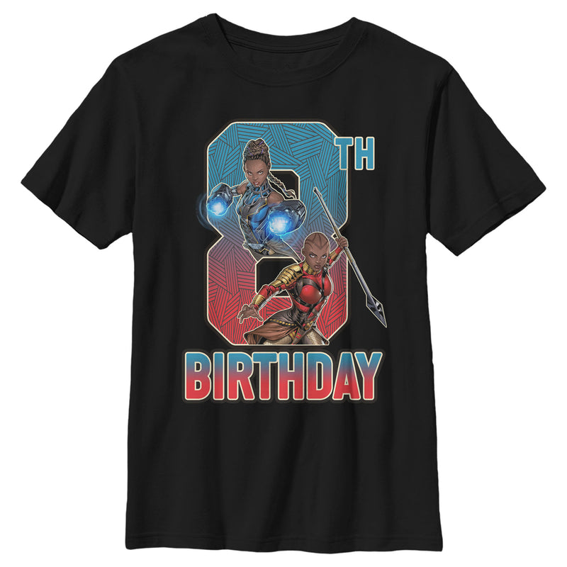 Boy's Marvel Shuri and Okoye 8th Birthday T-Shirt