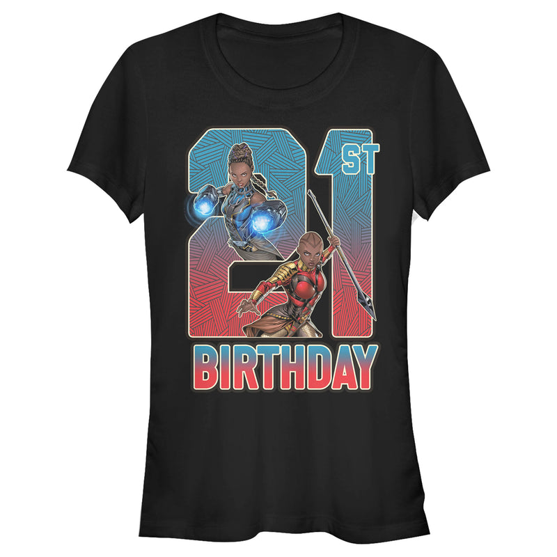 Junior's Marvel Shuri and Okoye 21st Birthday T-Shirt