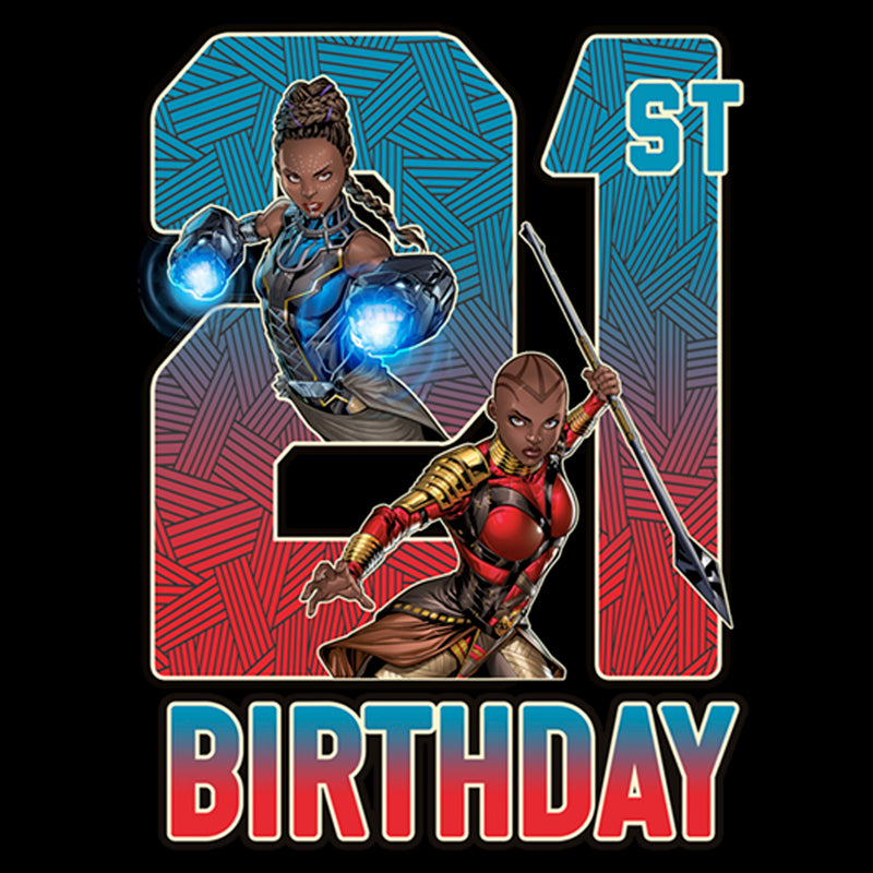 Junior's Marvel Shuri and Okoye 21st Birthday T-Shirt