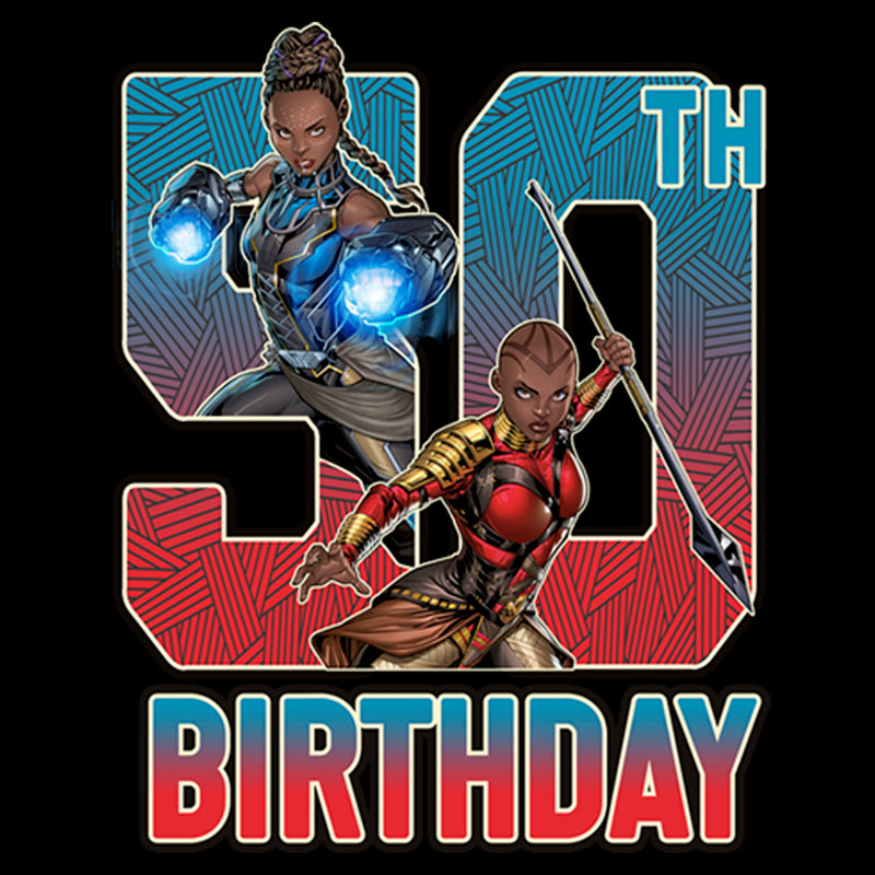 Junior's Marvel Shuri and Okoye 50th Birthday T-Shirt