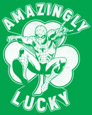 Junior's Marvel St. Patrick's Day Spider-Man Lucky Clover T-Shirt