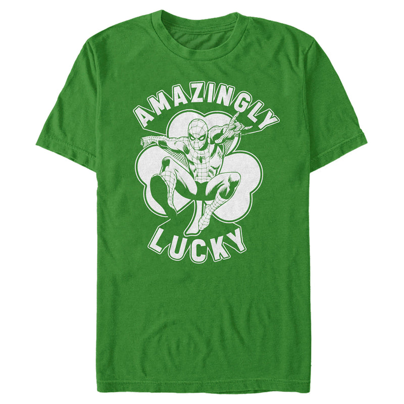 Men's Marvel St. Patrick's Day Spider-Man Lucky Clover T-Shirt