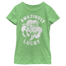 Girl's Marvel St. Patrick's Day Spider-Man Lucky Clover T-Shirt