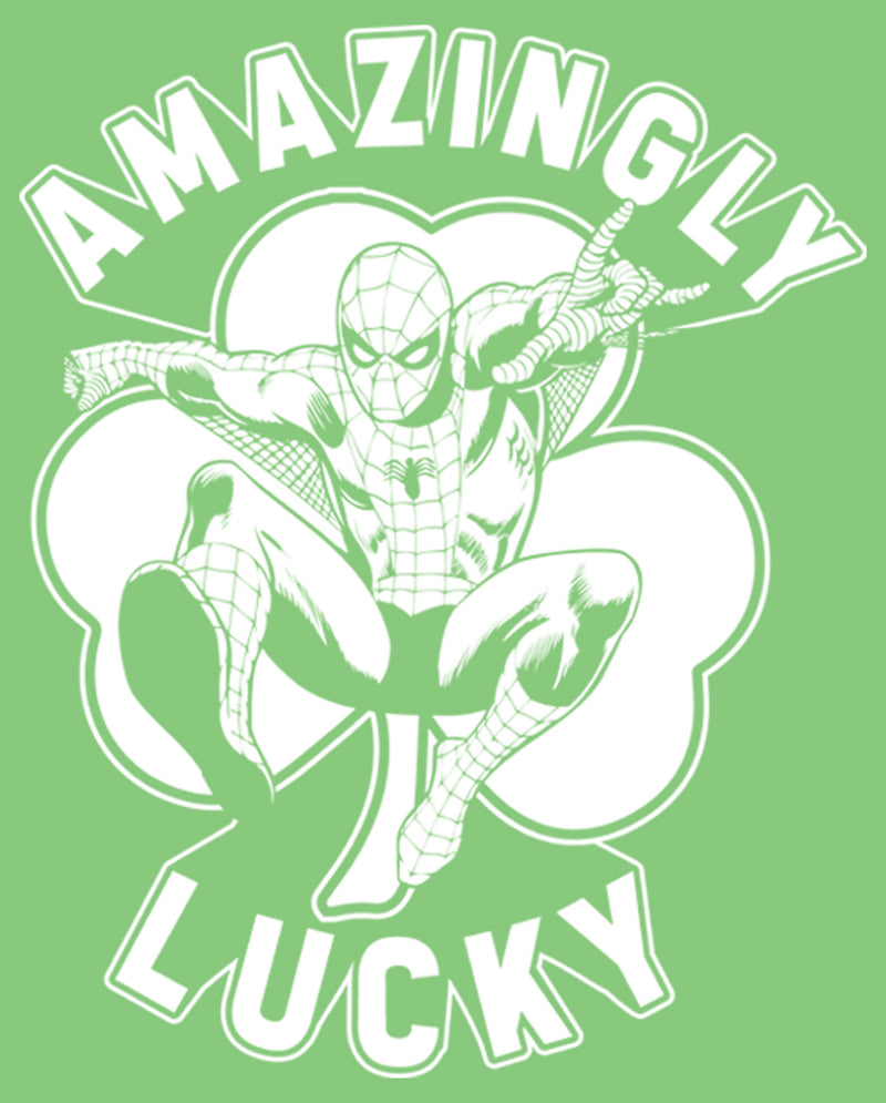 Girl's Marvel St. Patrick's Day Spider-Man Lucky Clover T-Shirt