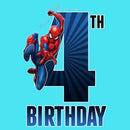 Girl's Marvel Spider-Man Swinging 4th Birthday T-Shirt