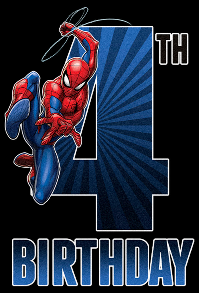 Girl's Marvel Spider-Man 4th Birthday T-Shirt