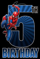 Girl's Marvel Spider-Man Swinging 5th Birthday T-Shirt