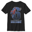 Boy's Marvel Spider-Man Swinging 6th Birthday T-Shirt