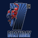 Boy's Marvel Spider-Man Swinging 7th Birthday T-Shirt