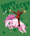 Women's Marvel St. Patrick's Day Happy Go Lucky Deadpool Racerback Tank Top