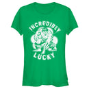 Junior's Marvel St. Patrick's Day Hulk Incredibly Lucky Clover T-Shirt