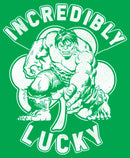 Junior's Marvel St. Patrick's Day Hulk Incredibly Lucky Clover T-Shirt