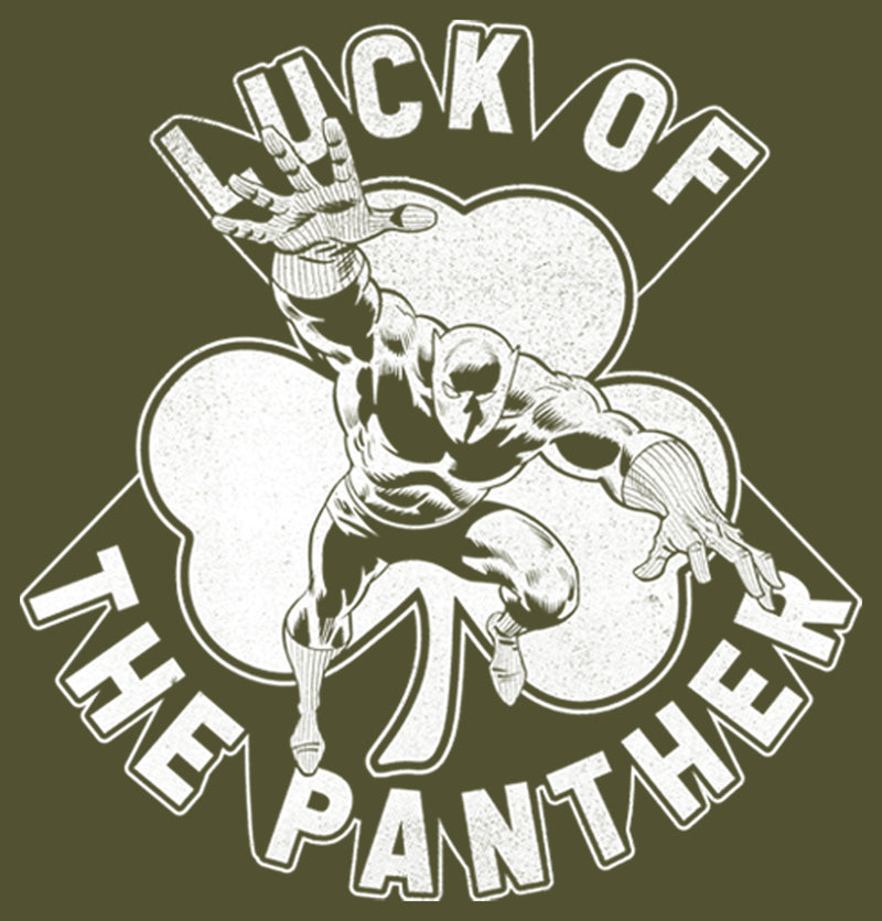 Junior's Marvel St. Patrick's Day Luck of the Black Panther Racerback Tank Top