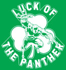 Junior's Marvel St. Patrick's Day Black Panther Luck T-Shirt