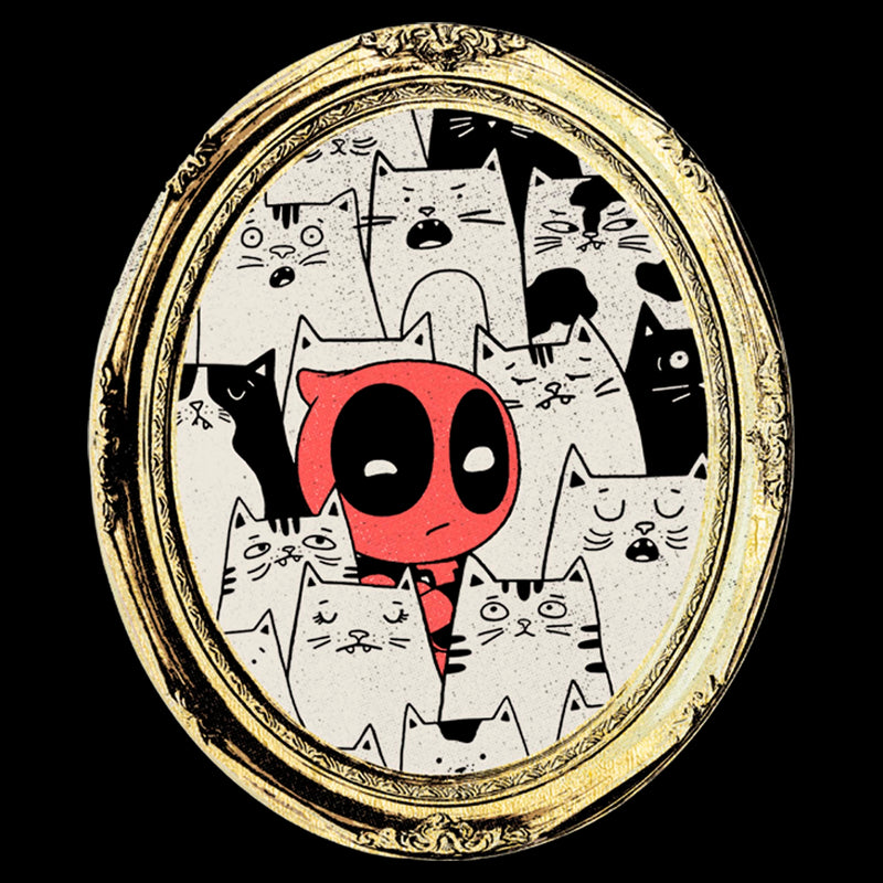 Men's Marvel Deadpool Cats Animated Frame T-Shirt