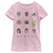 Girl's Marvel Hero Face Tic-Tac-Toe T-Shirt