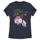 Women's Marvel St. Patrick's Day Deadpool Happy Go Lucky T-Shirt