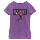 Girl's Marvel Animated Black Widow Logo T-Shirt