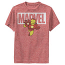 Boy's Marvel Iron Man Brick Logo Performance Tee