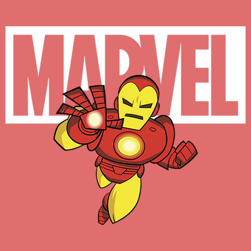 Boy's Marvel Iron Man Brick Logo Performance Tee