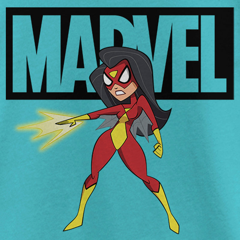 Girl's Marvel Animated Spider-Woman Logo T-Shirt