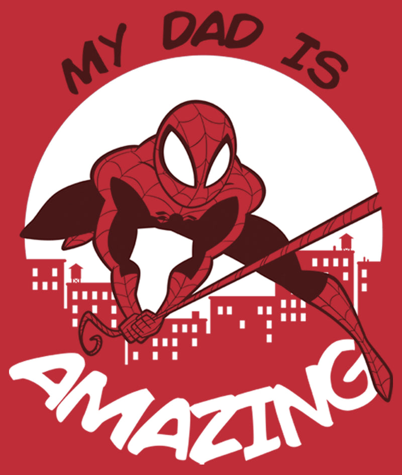 Men's Marvel My Dad is Amazing Cartoon Spider-Man T-Shirt