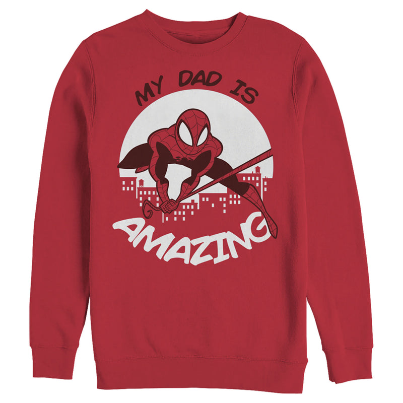 Men's Marvel My Dad is Amazing Cartoon Spider-Man Sweatshirt