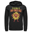 Men's Marvel This Dad is Invincible Cartoon Iron Man Pull Over Hoodie