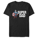 Men's Marvel Super Dad Cartoon Captain America T-Shirt