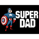 Men's Marvel Super Dad Cartoon Captain America T-Shirt