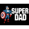 Men's Marvel Super Dad Cartoon Captain America T-Shirt