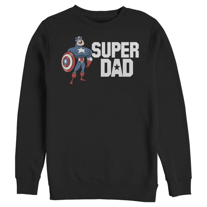 Men's Marvel Super Dad Cartoon Captain America Sweatshirt