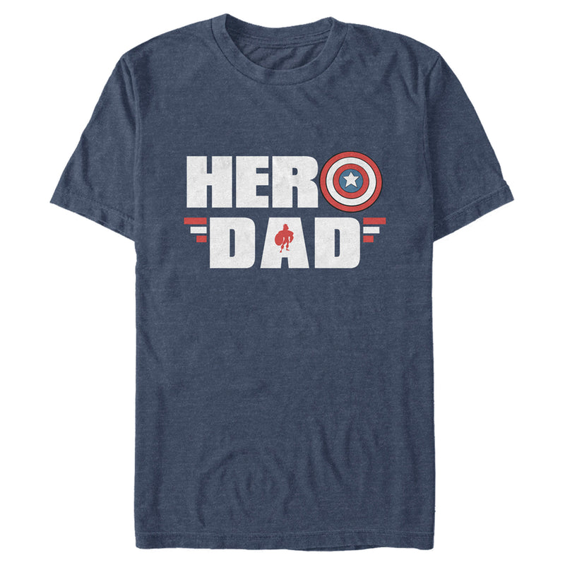 Men's Marvel Hero Dad Captain America Shield T-Shirt