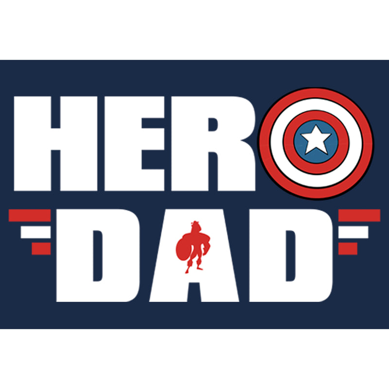 Men's Marvel Hero Dad Captain America Shield T-Shirt