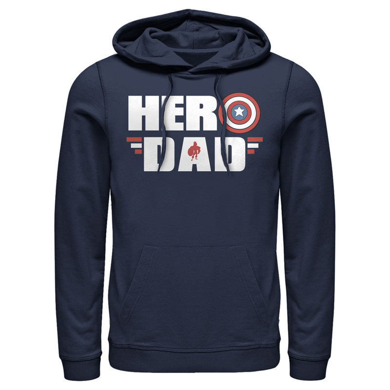 Men's Marvel Hero Dad Captain America Shield Pull Over Hoodie