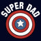 Men's Marvel Super Dad Shield T-Shirt